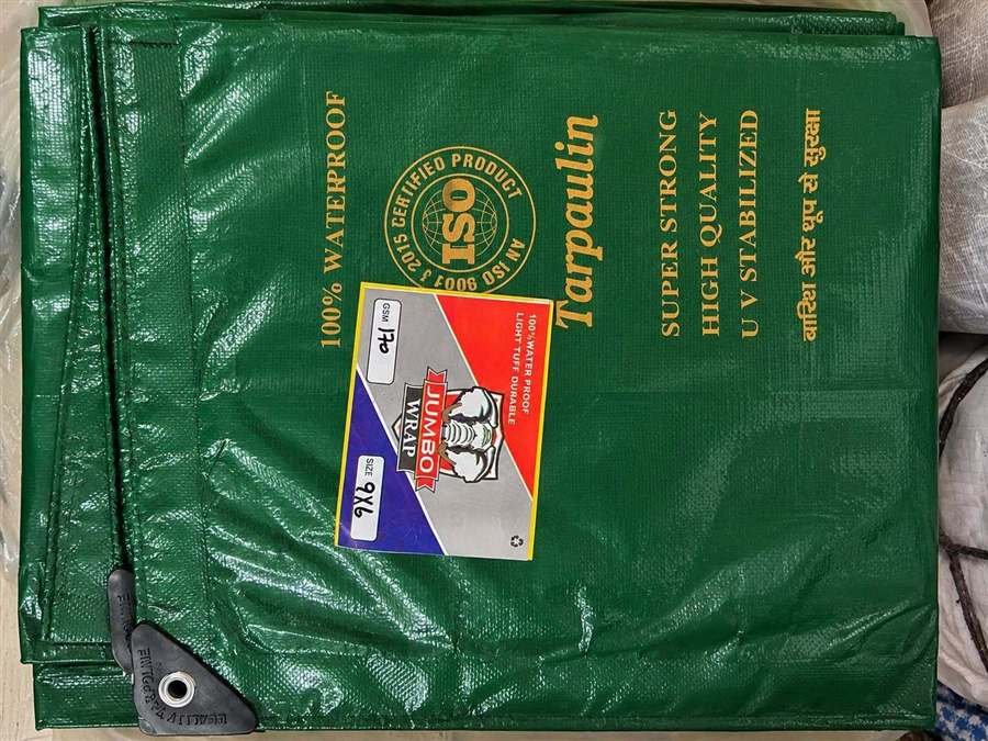 Military green Jumbo Wrap tarpaulin sheet